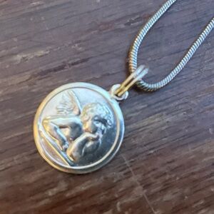 Daydreaming Angel 929 Silver Pendant